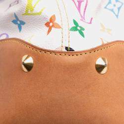 Pre Owned Louis Vuitton White Monogram Multicolore Judy GM