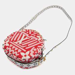 Pre Owned Louis Vuitton Boite Chapeau Souple Shoulder Bag Blanc Rouge