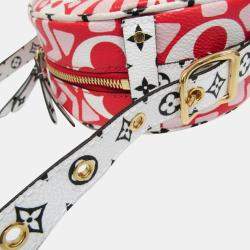 Pre Owned Louis Vuitton Boite Chapeau Souple Shoulder Bag Blanc Rouge