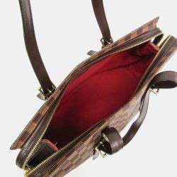 Pre Owned Louis Vuitton Damier Chelsea Shoulder Bag Ebene