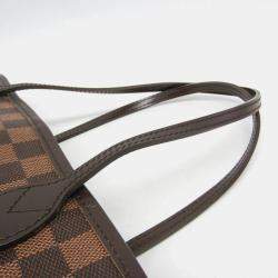 Pre Owned Louis Vuitton Damier Neverfull MM Tote Bag Ebene