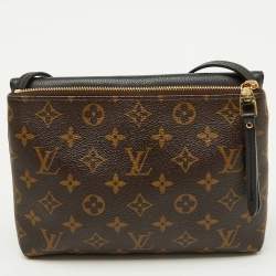 Pre Owned Louis Vuitton Black Monogram Canvas and Leather Twinset Bag