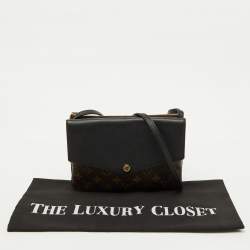 Pre Owned Louis Vuitton Black Monogram Canvas and Leather Twinset Bag