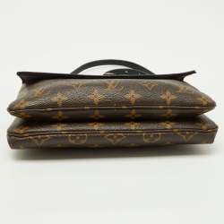 Pre Owned Louis Vuitton Black Monogram Canvas and Leather Twinset Bag