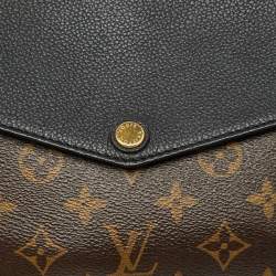 Pre Owned Louis Vuitton Black Monogram Canvas and Leather Twinset Bag