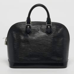 Pre Owned Louis Vuitton Black Epi Leather Alma PM Bag