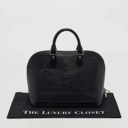 Pre Owned Louis Vuitton Black Epi Leather Alma PM Bag
