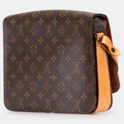 Pre Owned Louis Vuitton Brown Monogram Cartouchiere GM