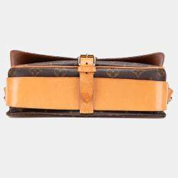 Pre Owned Louis Vuitton Brown Monogram Cartouchiere GM