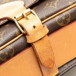 Pre Owned Louis Vuitton Brown Monogram Cartouchiere GM