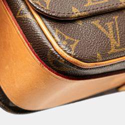 Pre Owned Louis Vuitton Brown Monogram Cartouchiere GM