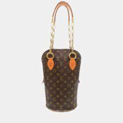 Pre Owned Louis Vuitton Karl Lagerfeld Punching Baby Monogram Shoulder Bag
