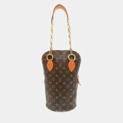 Pre Owned Louis Vuitton Karl Lagerfeld Punching Baby Monogram Shoulder Bag
