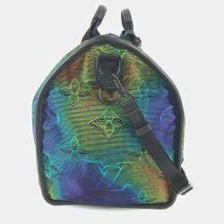 Pre Owned Louis Vuitton Keepall Bandouliere 50 Multicolor/Gray Monogram Leather and Nylon Travel Bag