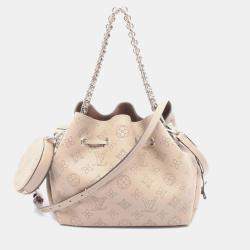 Pre Owned Louis Vuitton Bella Beige Mahina Leather Satchel