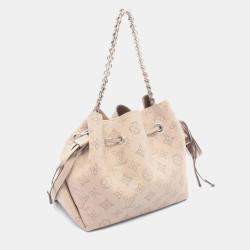 Pre Owned Louis Vuitton Bella Beige Mahina Leather Satchel