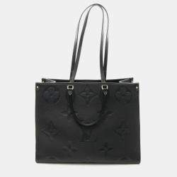 Pre Owned Louis Vuitton OnTheGo GM Noir Monogram Empreinte Leather Tote Bag