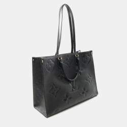 Pre Owned Louis Vuitton OnTheGo GM Noir Monogram Empreinte Leather Tote Bag