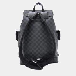 Pre Owned Louis Vuitton Christopher MM Damier Graphite Canvas Backpack