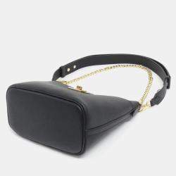 Pre Owned Louis Vuitton Rock & Walk Black Leather Shoulder Bag