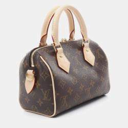 Pre Owned Louis Vuitton Speedy Bandouliere 20 Brown Monogram Canvas Shoulder Bag