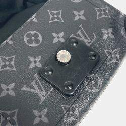 Pre Owned Louis Vuitton Trunk Black Monogram Eclipse Canvas Crossbody Bag