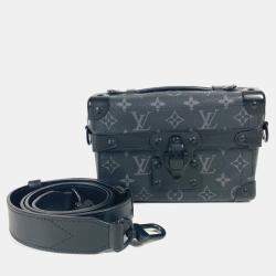 Pre Owned Louis Vuitton Trunk Black Monogram Eclipse Canvas Crossbody Bag