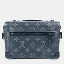 Pre Owned Louis Vuitton Trunk Black Monogram Eclipse Canvas Crossbody Bag