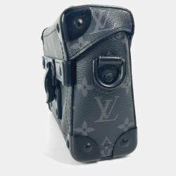 Pre Owned Louis Vuitton Trunk Black Monogram Eclipse Canvas Crossbody Bag