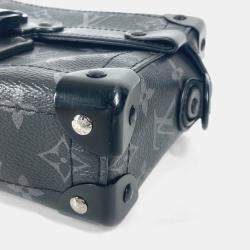 Pre Owned Louis Vuitton Trunk Black Monogram Eclipse Canvas Crossbody Bag