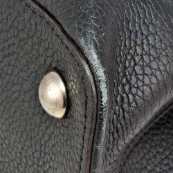 Pre Owned Louis Vuitton Capucines MM Black Leather Shoulder Bag