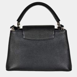Pre Owned Louis Vuitton Capucines MM Black Leather Shoulder Bag