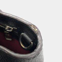 Pre Owned Louis Vuitton Capucines MM Black Leather Shoulder Bag