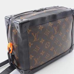 Pre Owned Louis Vuitton Soft Trunk Brown Solar Ray Monogram Canvas Leather Shoulder Bag