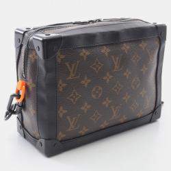 Pre Owned Louis Vuitton Soft Trunk Brown Solar Ray Monogram Canvas Leather Shoulder Bag