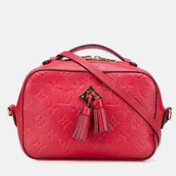 Pre Owned Louis Vuitton Red Monogram Empreinte Saintonge