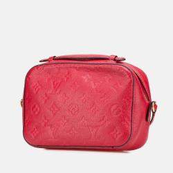 Pre Owned Louis Vuitton Red Monogram Empreinte Saintonge