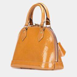 Pre Owned Louis Vuitton Brown Monogram Vernis Alma BB