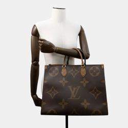 Pre Owned Louis Vuitton OnTheGo GM Monogram Giant Reverse Canvas Tote Bag