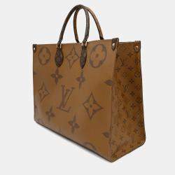 Pre Owned Louis Vuitton OnTheGo GM Monogram Giant Reverse Canvas Tote Bag