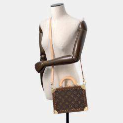 Pre Owned Louis Vuitton Petite Vallees Beige Monogram Canvas Handbag