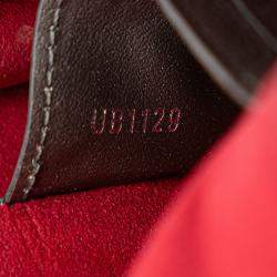 Pre Owned Louis Vuitton Red Bicolor Leather MyLockMe Chain Pochette