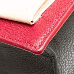 Pre Owned Louis Vuitton Red Bicolor Leather MyLockMe Chain Pochette