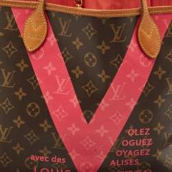 Pre Owned Louis Vuitton Monogram Canvas Cities V Neverfull MM Bag