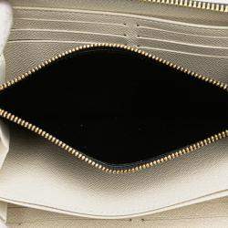 Pre Owned Louis Vuitton White Monogram Giant Jungle Zippy Wallet