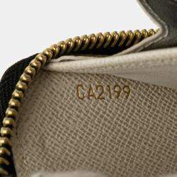 Pre Owned Louis Vuitton White Monogram Giant Jungle Zippy Wallet