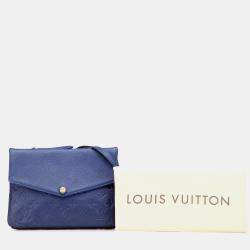 Pre Owned Louis Vuitton Blue Monogram Empreinte Twice