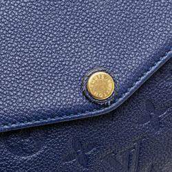 Pre Owned Louis Vuitton Blue Monogram Empreinte Twice