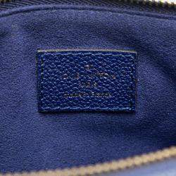 Pre Owned Louis Vuitton Blue Monogram Empreinte Twice