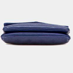 Pre Owned Louis Vuitton Blue Monogram Empreinte Twice